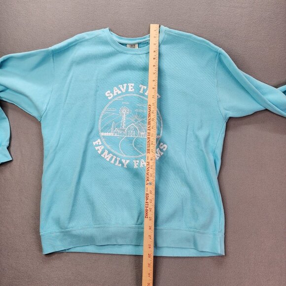 Comfort Colors Save The Family Farms Men's XL Blue Farming Country Barn Top - Picture 8 of 13